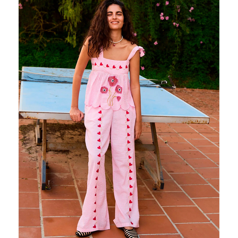 Sissel Edelbo Wenke Top Pink Stripes