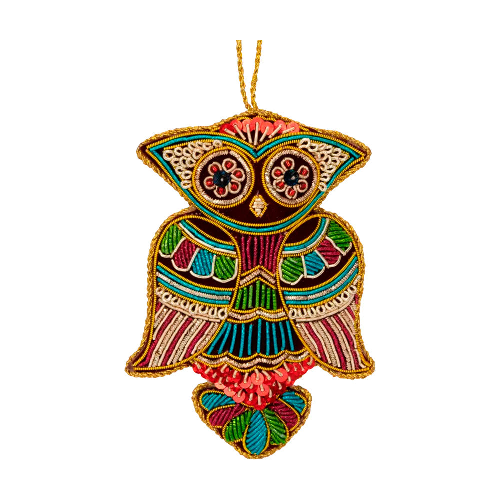 Skinbjerg Julepynt Ugle Perler Broderie