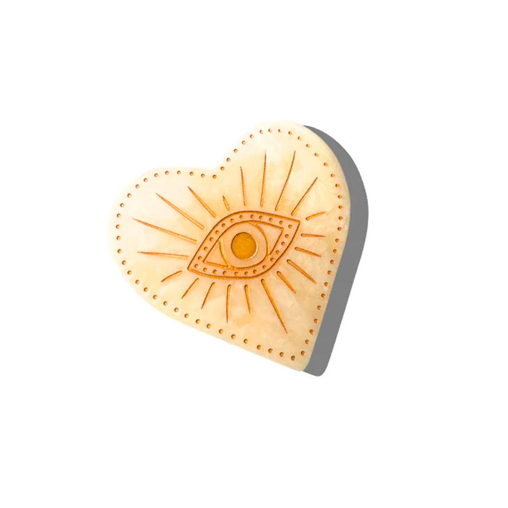 Solar Eclipse Hårklemme Hjerte Med Øje