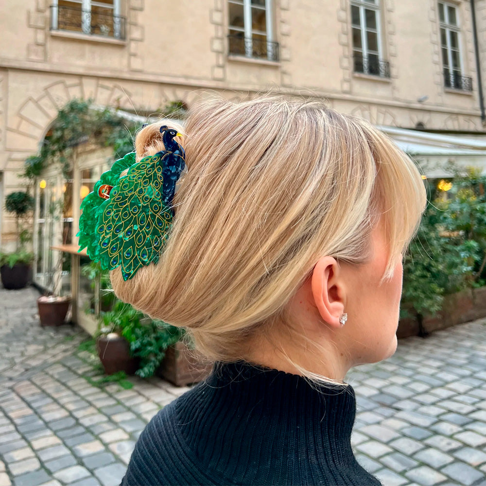 Solar Eclipse Hårklemme Påfugl