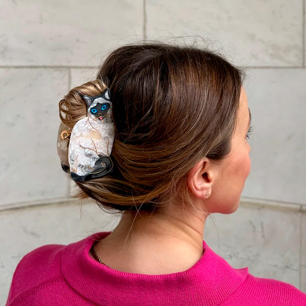 Solar Eclipse Hårklemme Siamesisk Kat