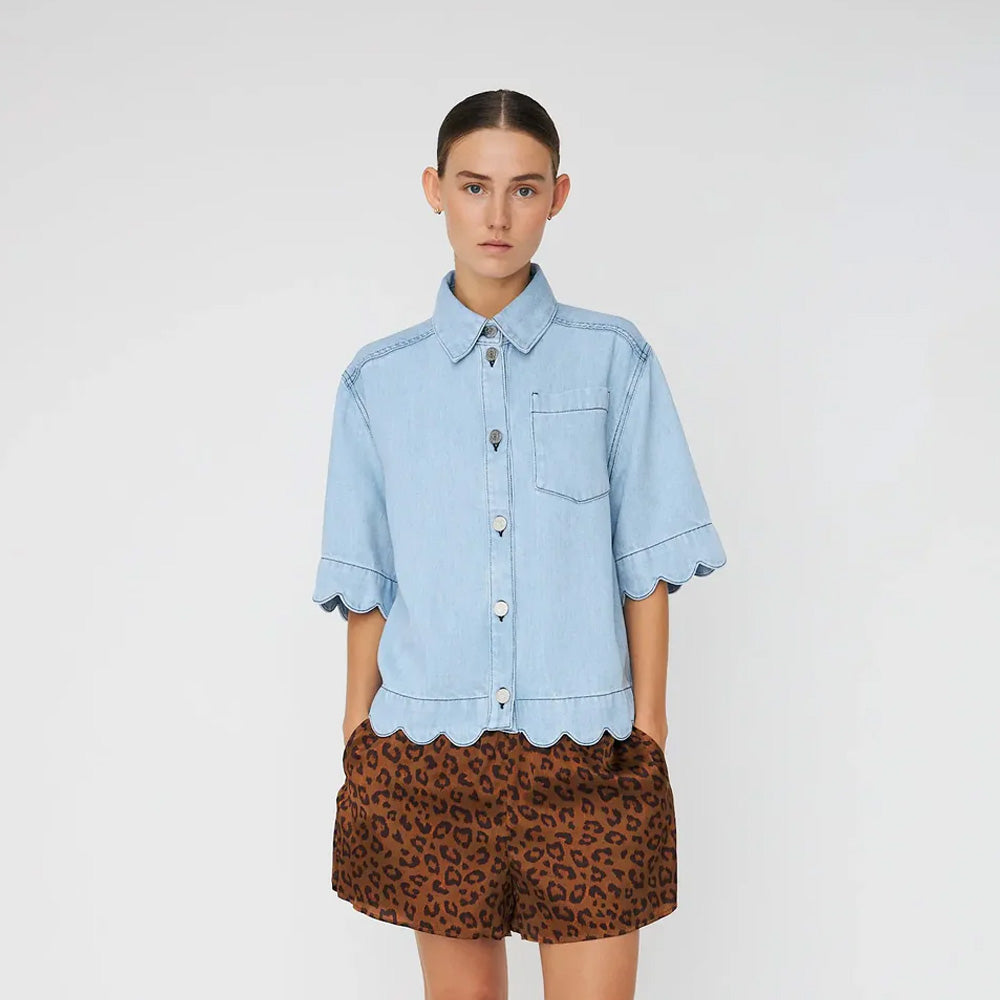 Stella Nova Blød Denim Skjorte Light Blue