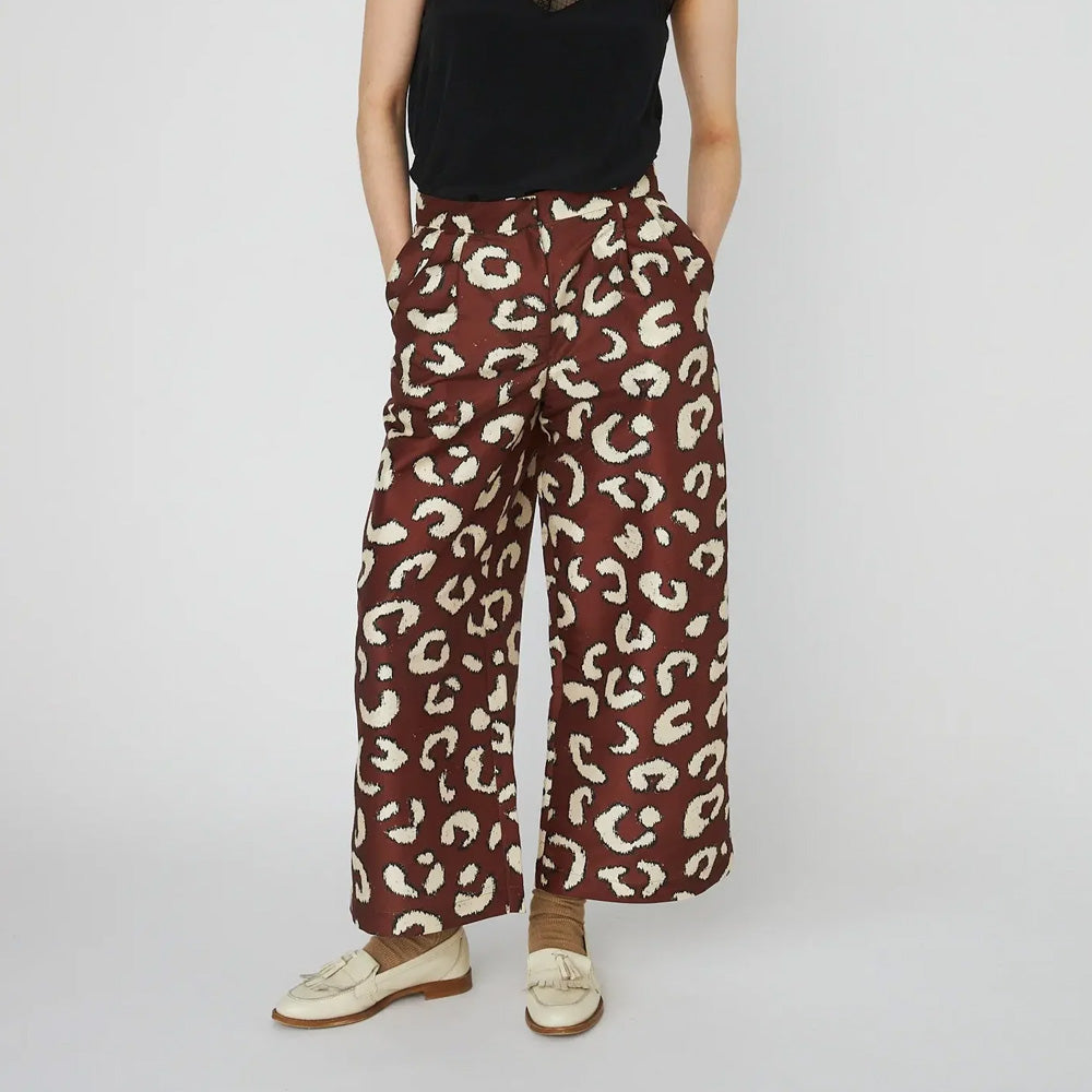 Stella Nova Cropped Low-Waist Bukser Leopard