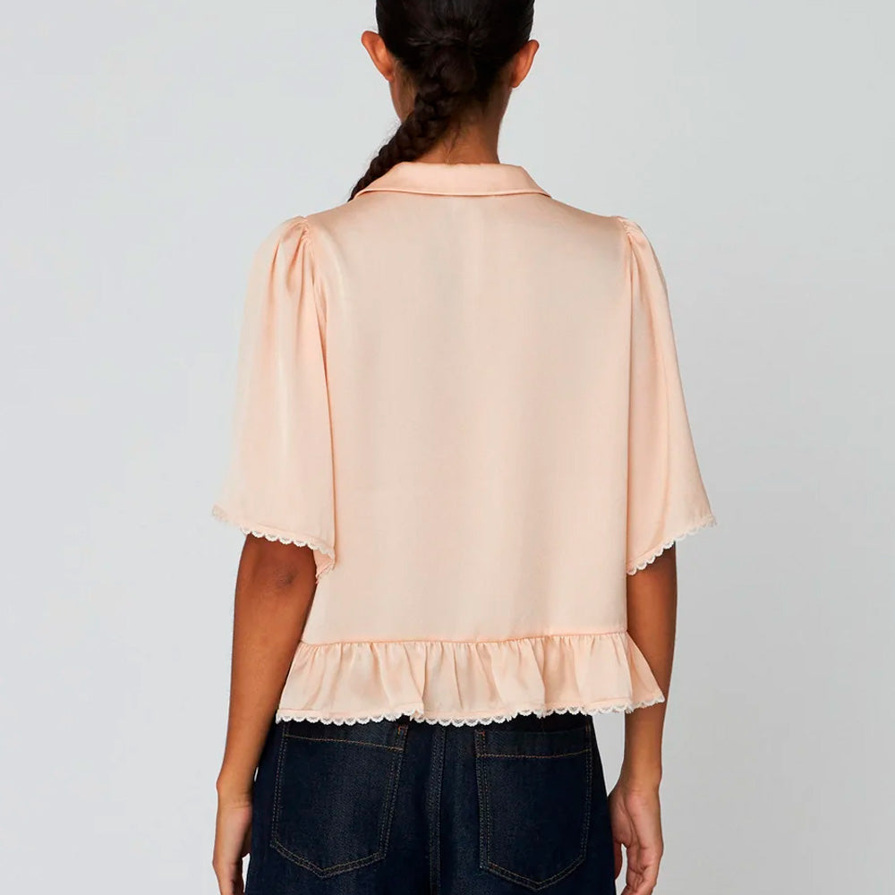 Stella Nova Delicate Lace Shirt Pale Pink
