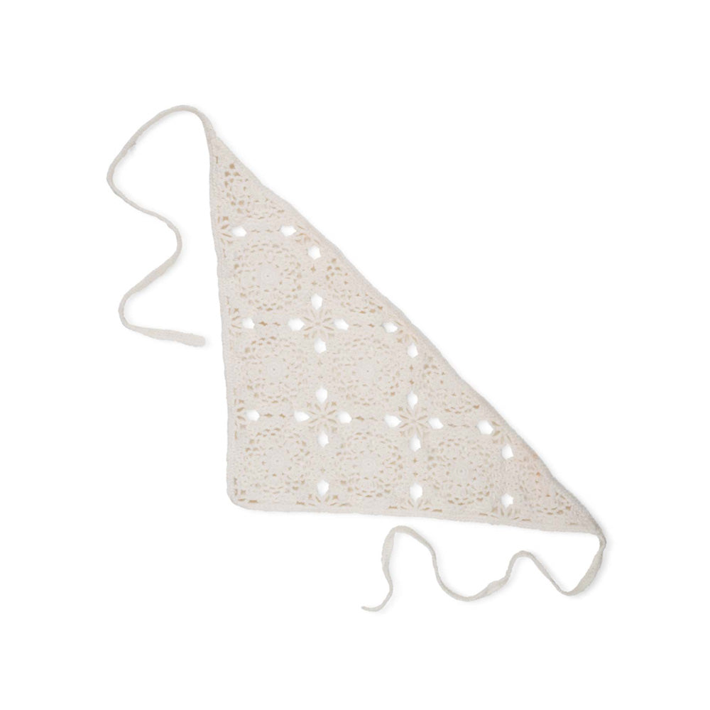 Sui Ava Bohemian New Headscarf Off White Hæklet