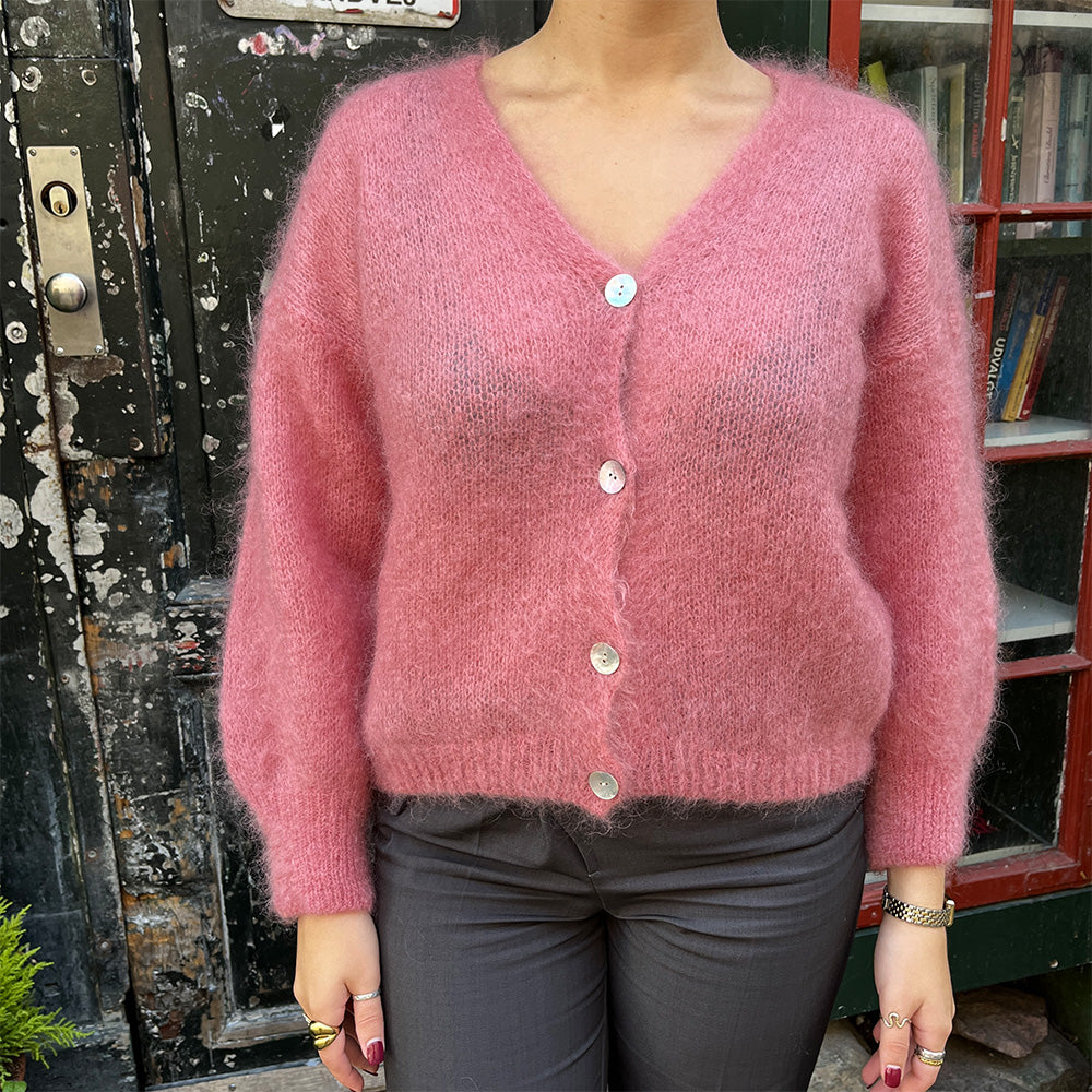 Tiffany Clothing Lilje Mohair Strik Cardigan Candy Pink
