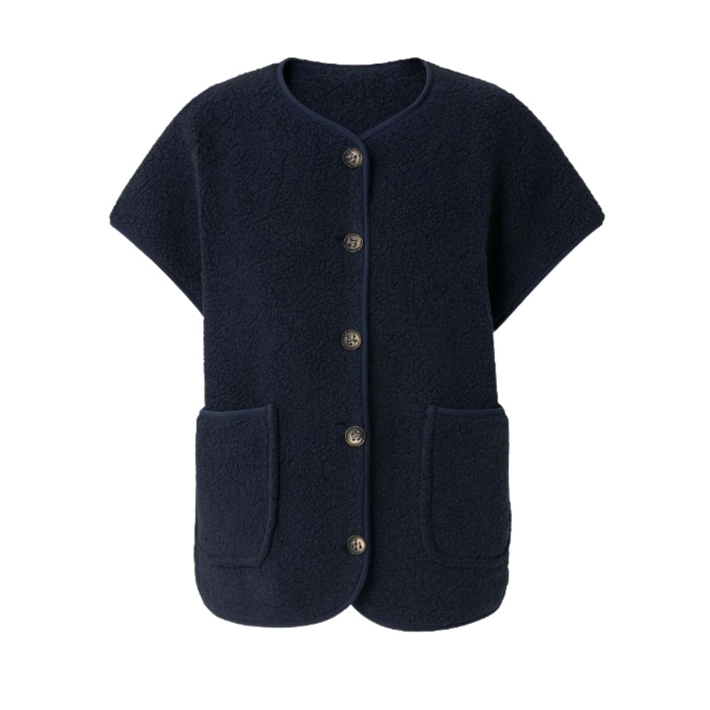 Tiffany Clothing Malou Teddy Vest Blue Navy