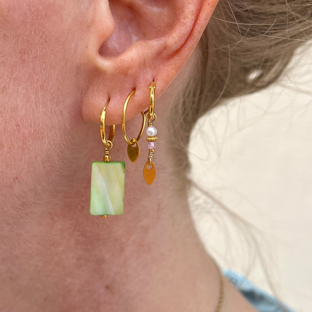 BY THIIM Ørering Pearl Spir Hoop