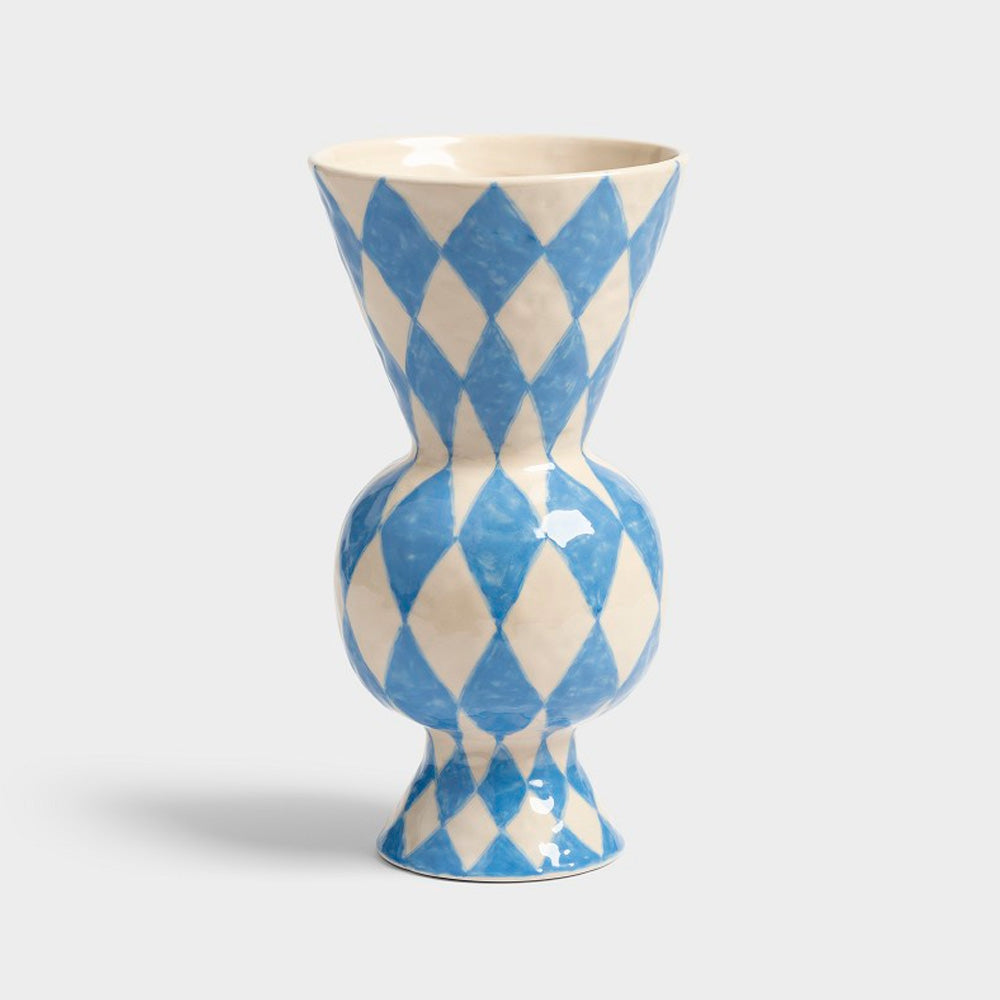 &Klevering Rhombic Vase Blå Harlekin