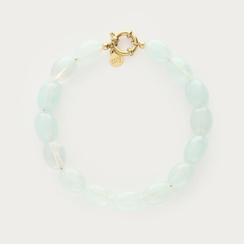 My Jewellery minimalistisk armbånd med lysebå perler