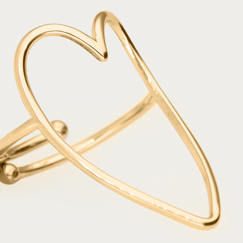 Åbent hjerte ring - close up