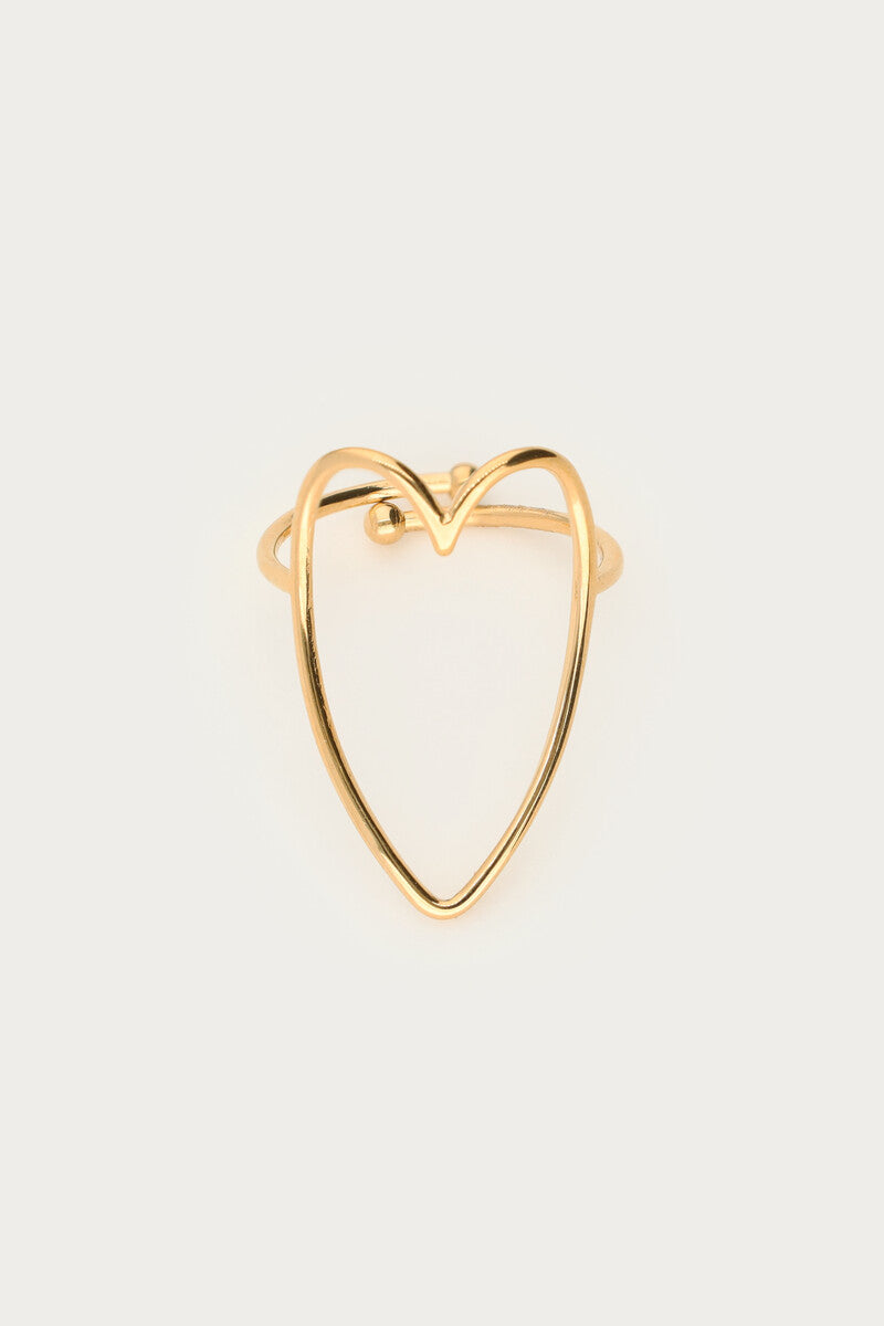 Open heart ring - Gold