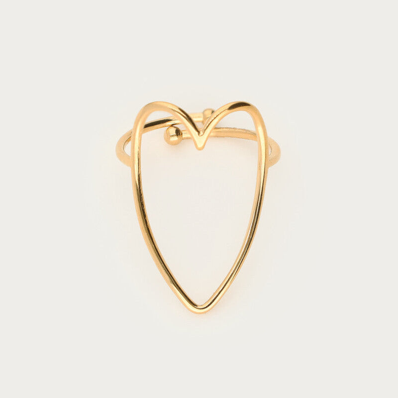 Open heart ring - Gold