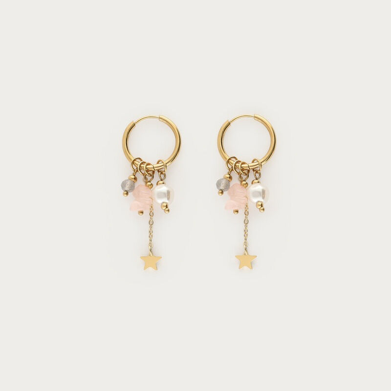 My Jewellery Sunrocks Hoops Med Sten Og Stjerne - Guld