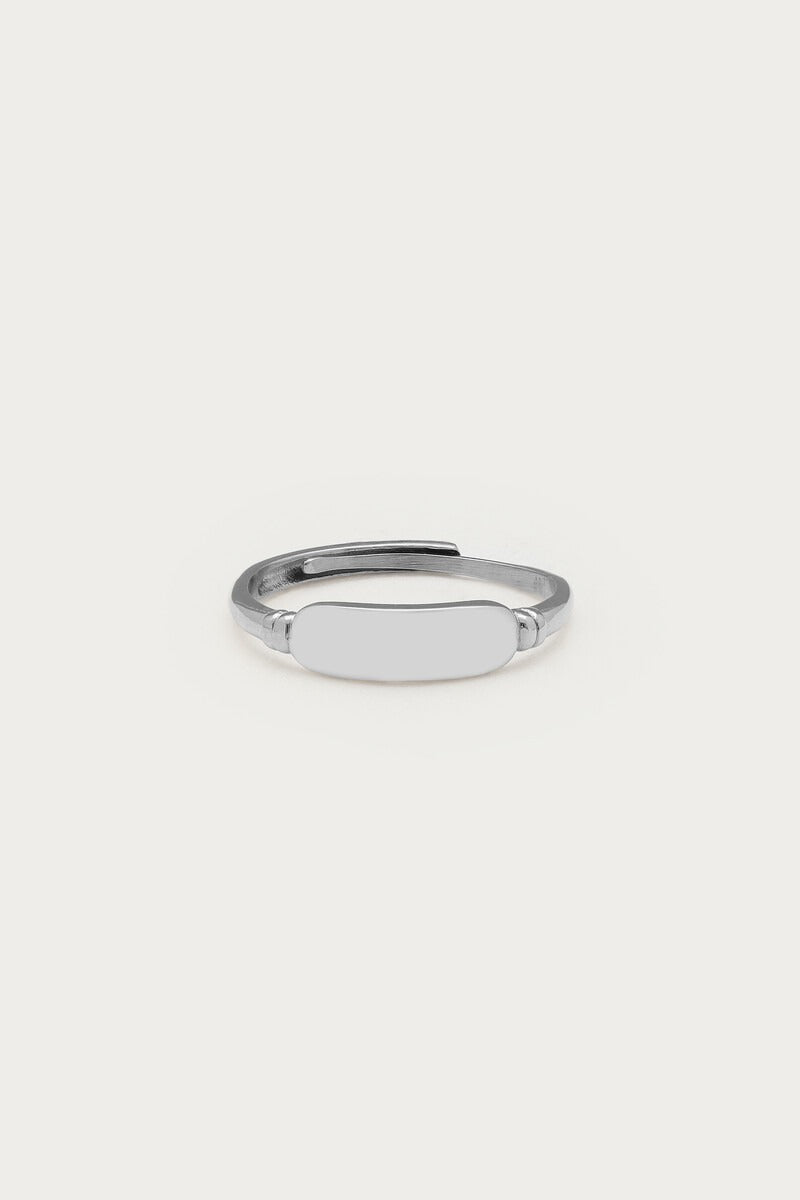My Jewellery Vintagering Med Plade - Sølv
