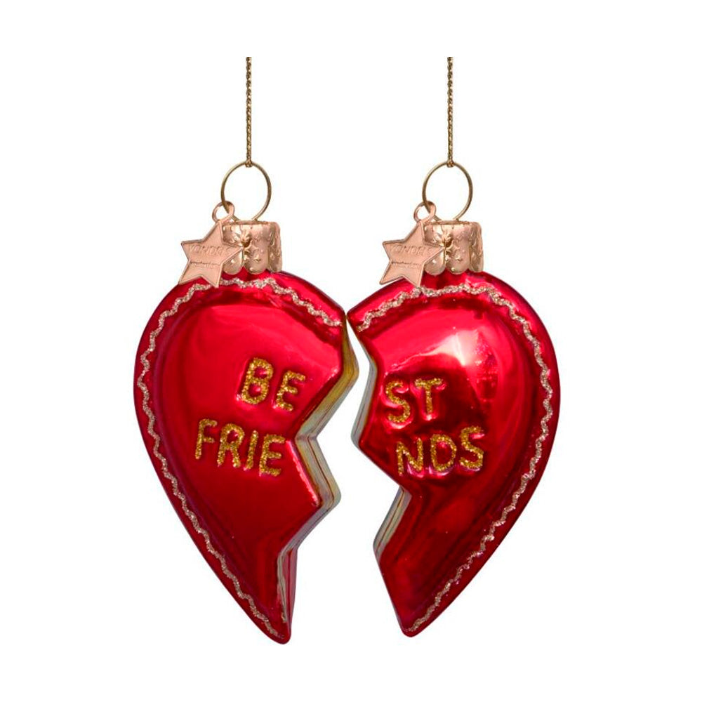 Vondels Julepynt Knæk-hjerte Best Friends