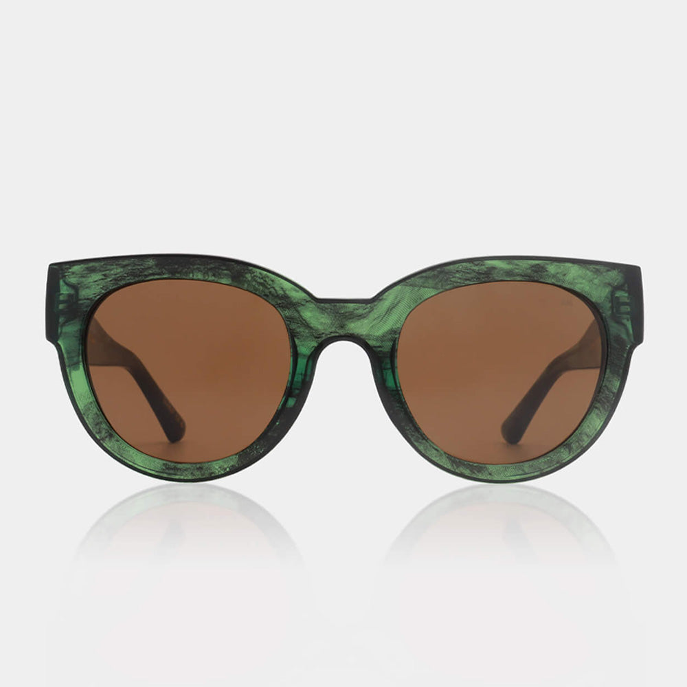 A. Kjærbede Solbriller Lilly Green Marble Transparent