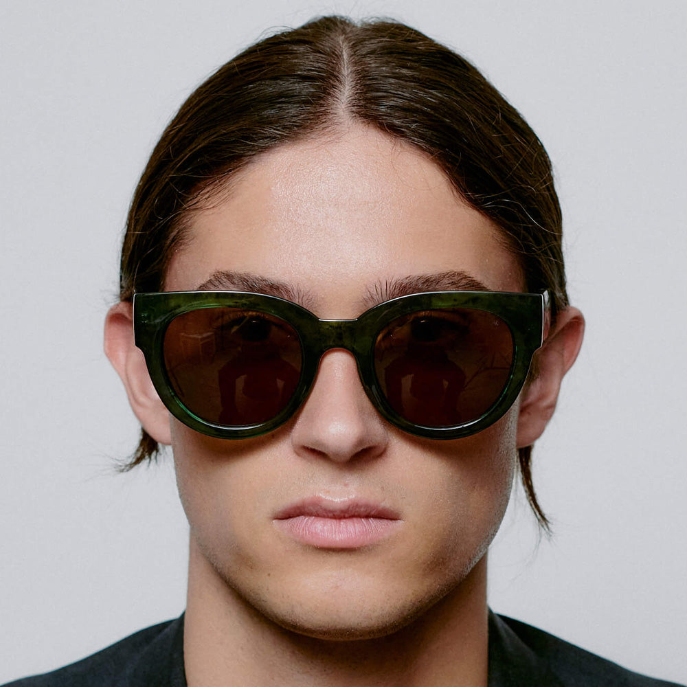 A. Kjærbede Solbriller Lilly Green Marble Transparent