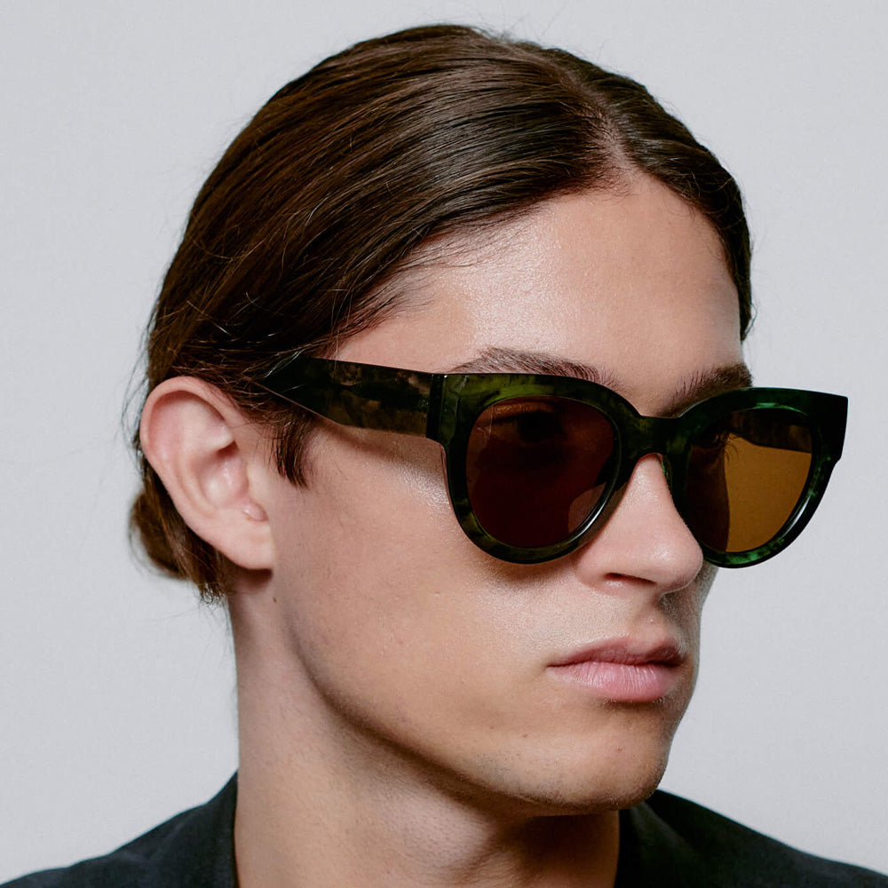 A. Kjærbede Solbriller Lilly Green Marble Transparent