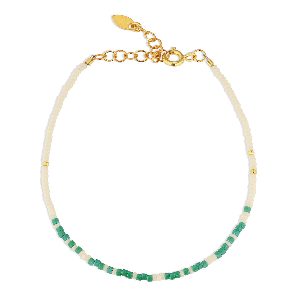 BY THIIM Perlearmbånd Gemte Tanker Morsekode - Lykke