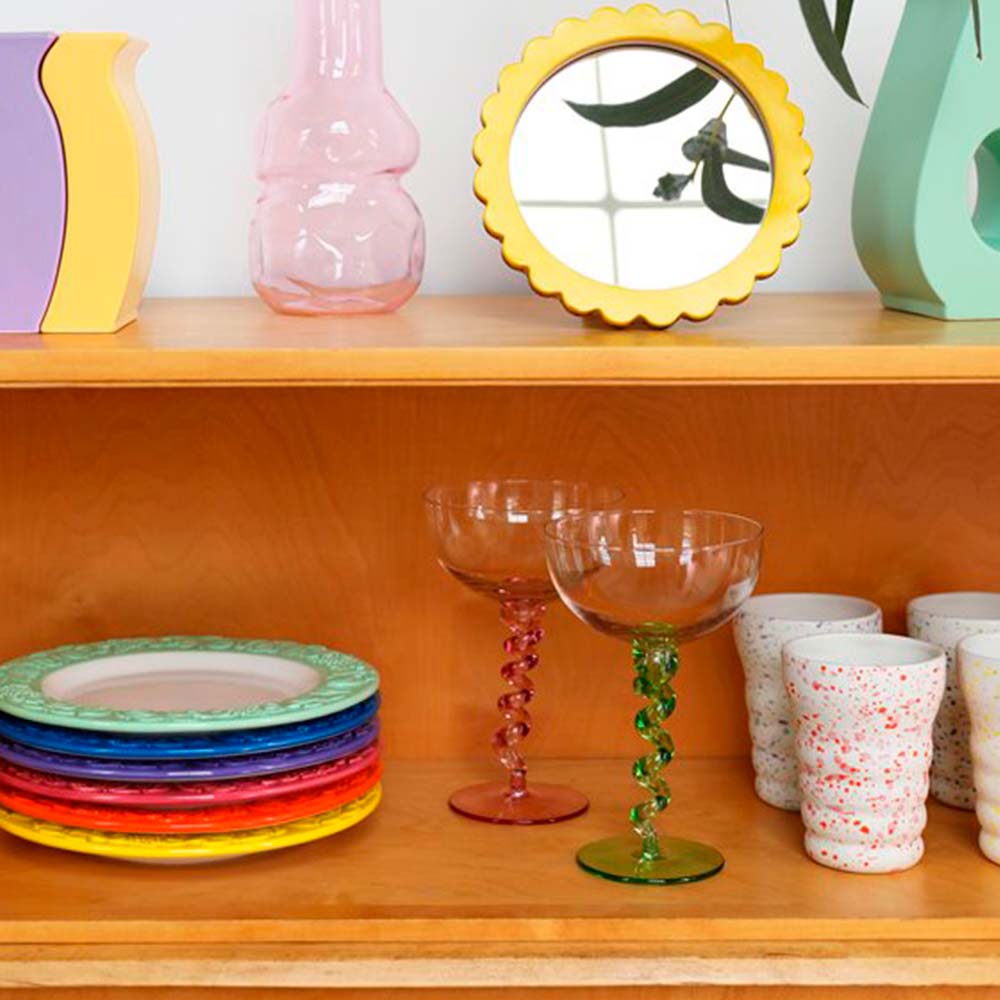 &Klevering Coupe Spiral Glas 2 stk. Pink