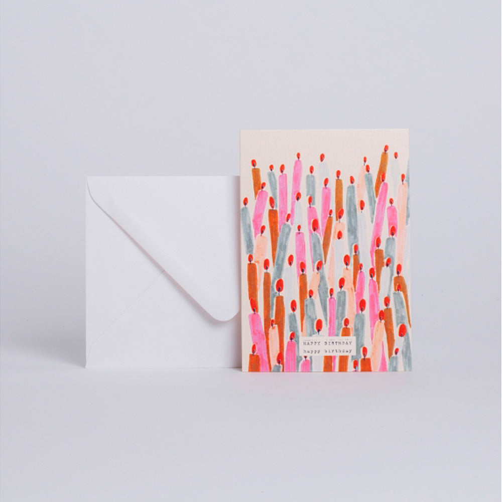 Season Paper Collection Kort Fødselsdagslys "Happy Birthday"