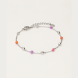 My Jewellery armbånd med pink, orange og lilla perler