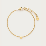 Guld armbånd med ét hjerte fra My Jewellery 