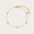Guld armbånd med små hjerter fra My Jewellery 