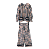 Damson Madder Aletta Pyjamas Sæt Cherry Navy Check