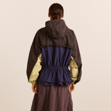 Damson Madder Athena Raincoat Navy Sage Mix