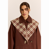 Damson Madder Reversible Longline Jerry Trench Chocolate