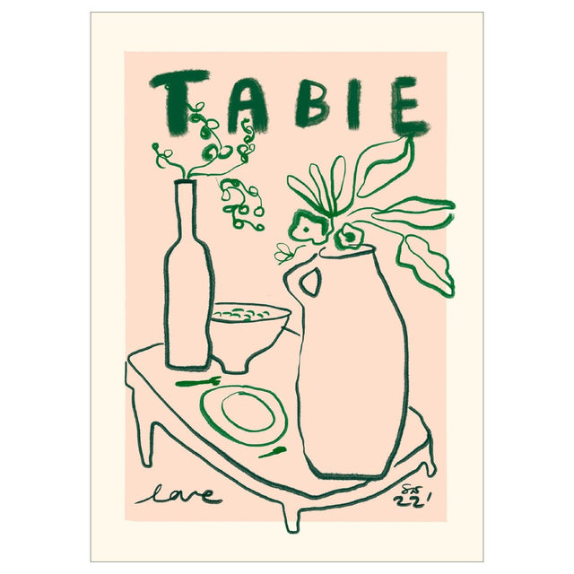 Plakat 'Table Love' af Das Rotes Rabbit.