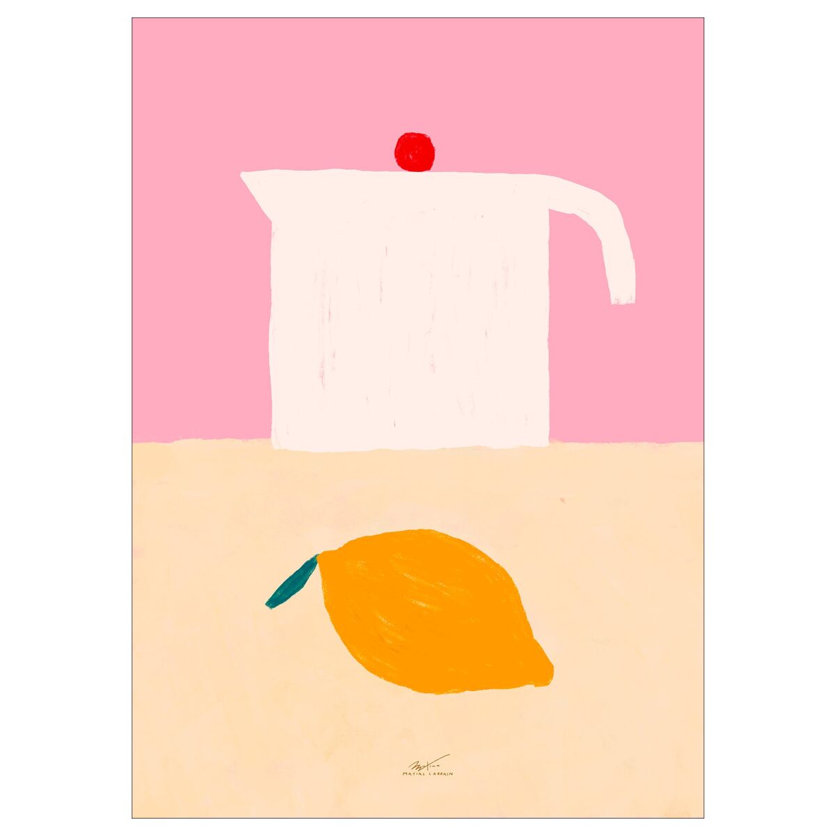 Plakat 'Pichet et Citron' af Matías Larraín.