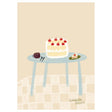 Plakat 'Tea + Cake for One' af Engberg Studio.