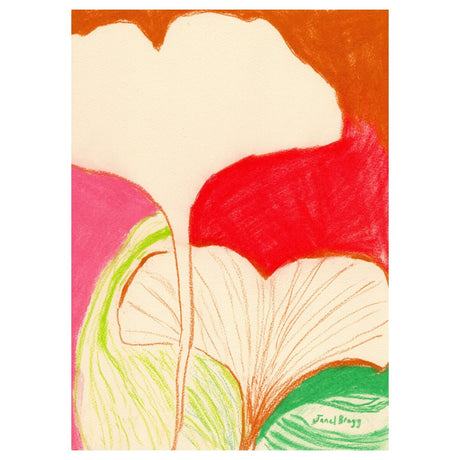Plakat 'Ginkgo Leaves In Color I' af Janel Bragg.