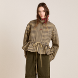 Damson Madder Myrtle Trench Coat i navy ternet set bagfra