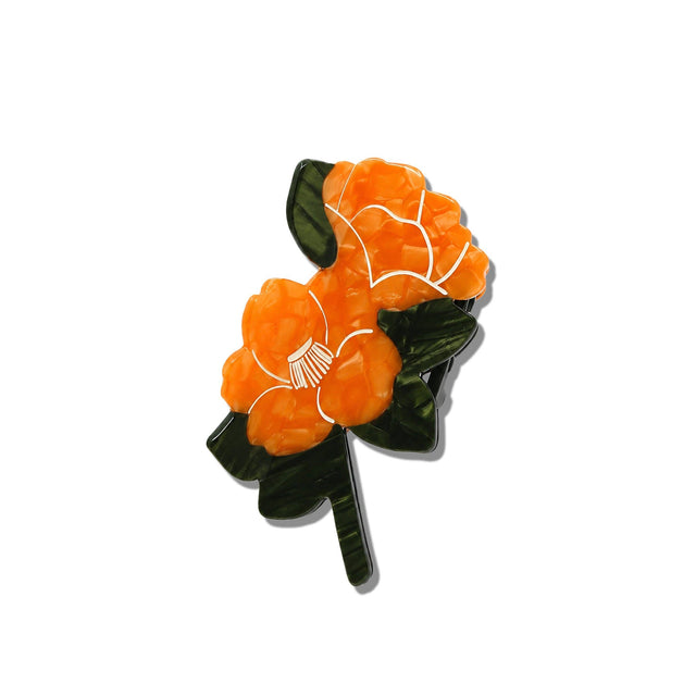 Solar Eclipse Hårklemme Vintage Valmue Orange