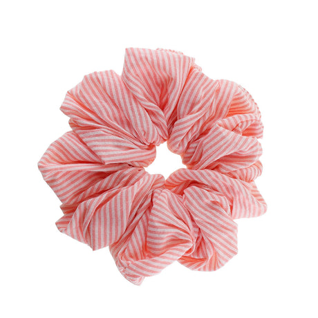By Stær Isabella Scrunchie i rosa/hvid strib