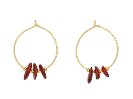 BY THIIM Øreringe Amber Hoops