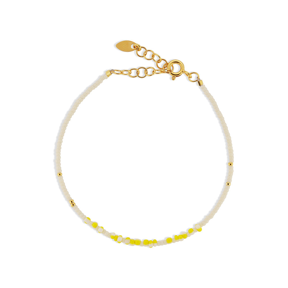 BY THIIM Perlearmbånd Gemte Tanker Morsekode - Sol