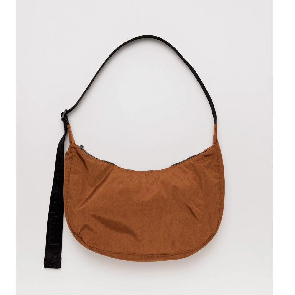 Baggu Medium Nylon Crescent Bag Brown Crossbody Taske Brun