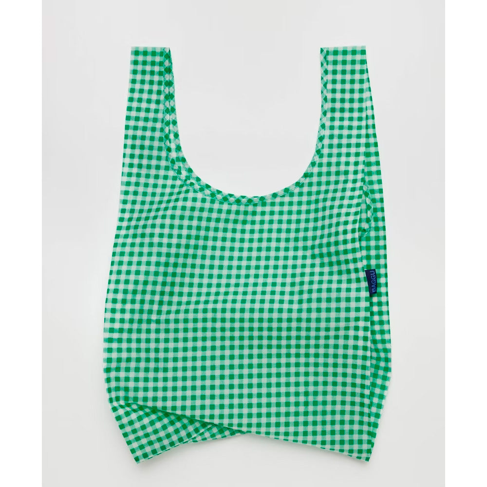 Baggu Reusable Standard Green Gingham grøn/hvid Tern Indkøbsnet