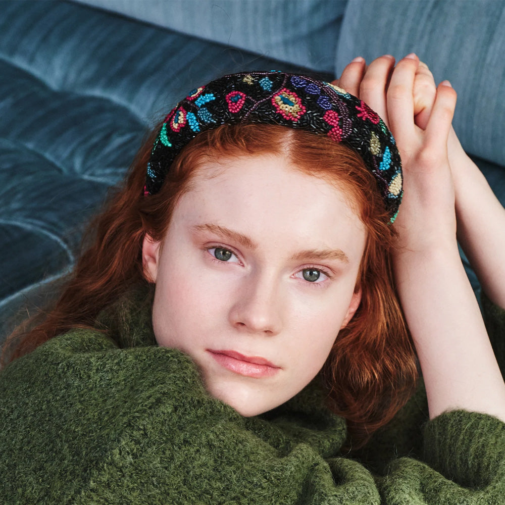 Beck Söndergaard Fairygard Wide Beaded Hairbrace Black