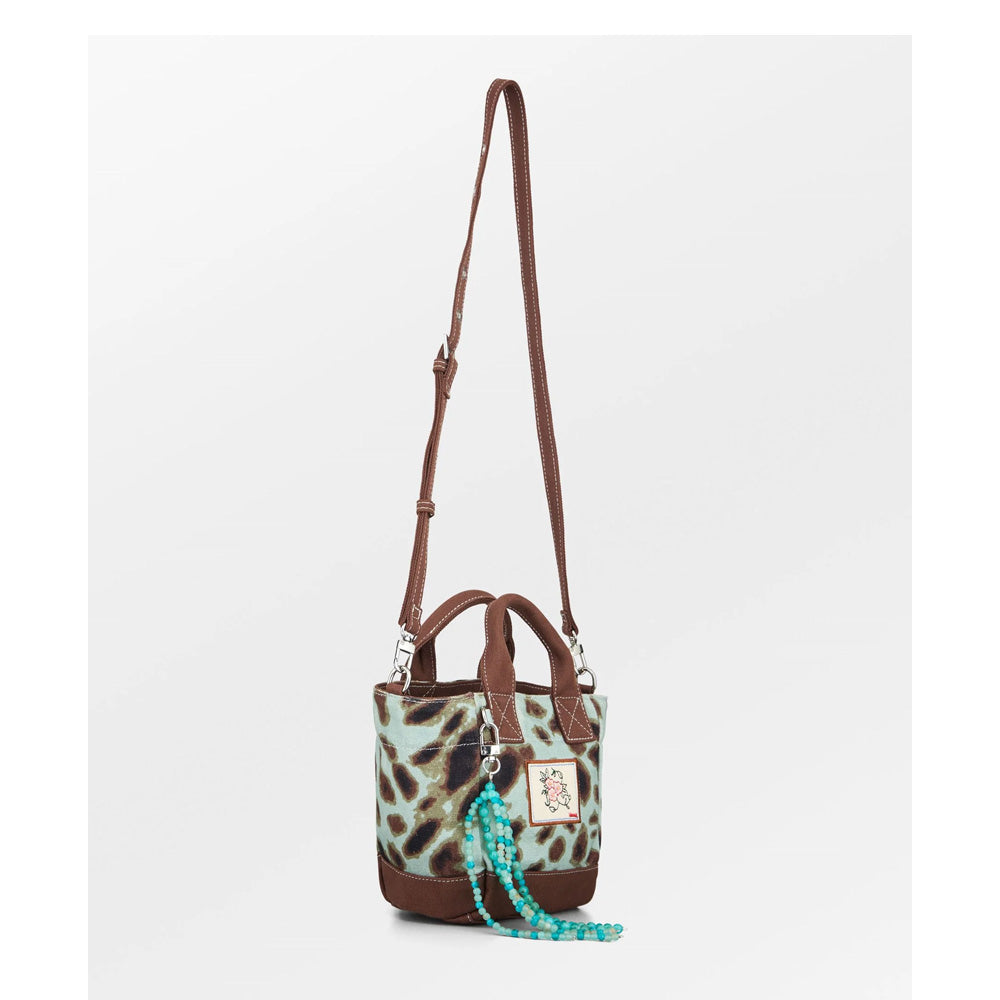 Beck Söndergaard Leola Canvas Gabby Bag Aqua Gray Leopard