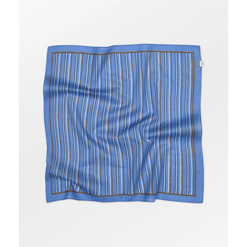 Beck Söndergaard Scallopia Striped Cotta Scarf Azure Blue Tørklæde