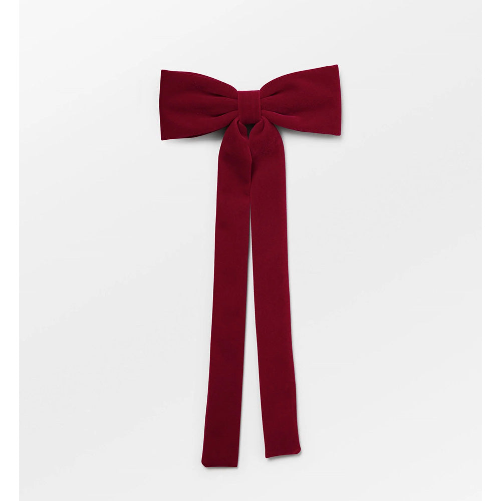 Beck Söndergaard Velvet Bow Hair Clip Savvy Red