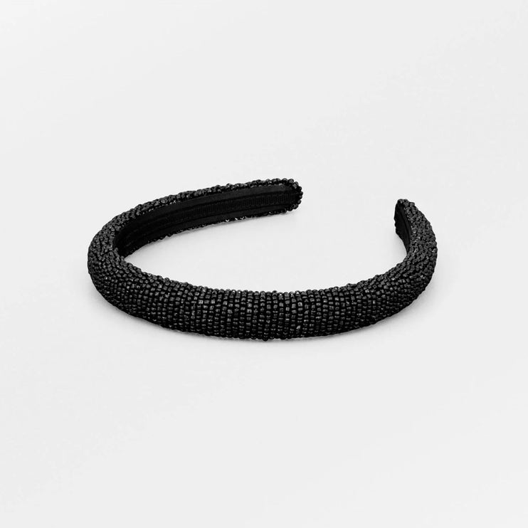Beck Söndergaard Solid Slim Beaded Perle Hårbøjle Sort