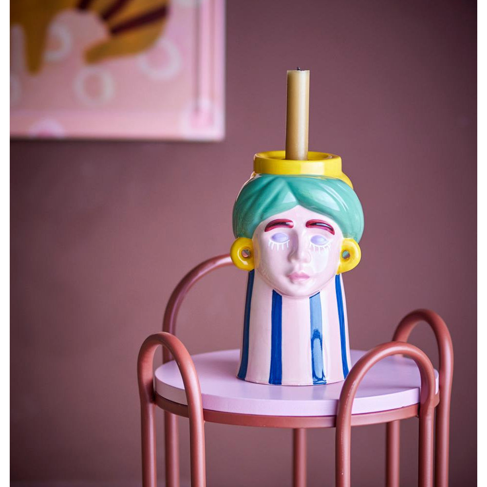 Bloomingville Miss Jody Vase/lysestage Rosa Stentøj