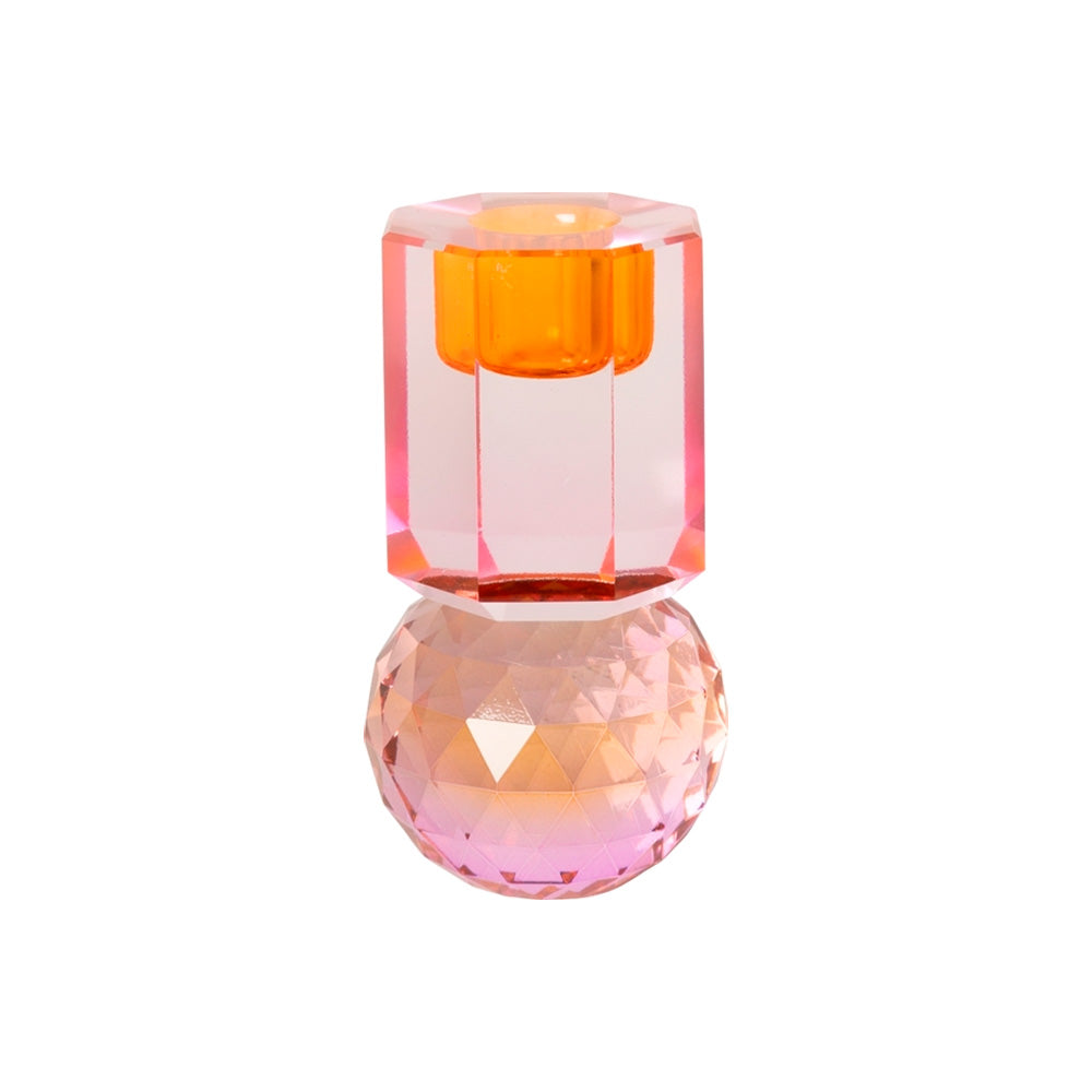 C'est Bon Krystal Lysestage Gul Ombre/Amber 10,5x6x6 cm #11